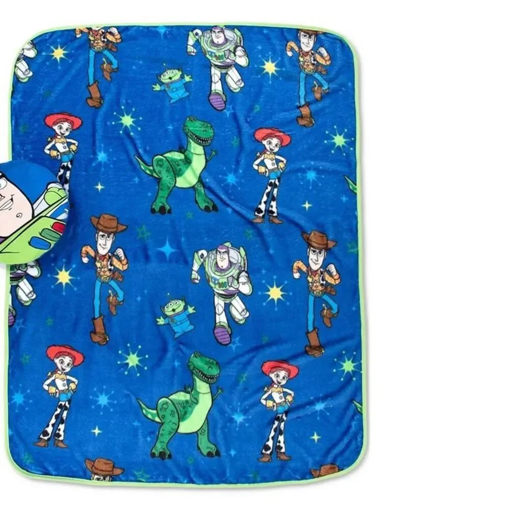 Disney Toy Story 2-Pc. Pillow & Blanket Buzz Lightyear & Friends Set New w Tags